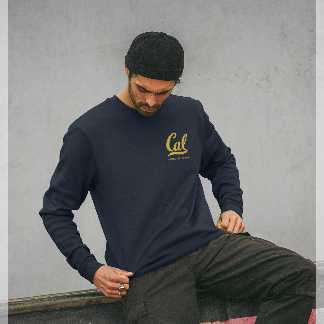 Navy Blue Printed Sweater