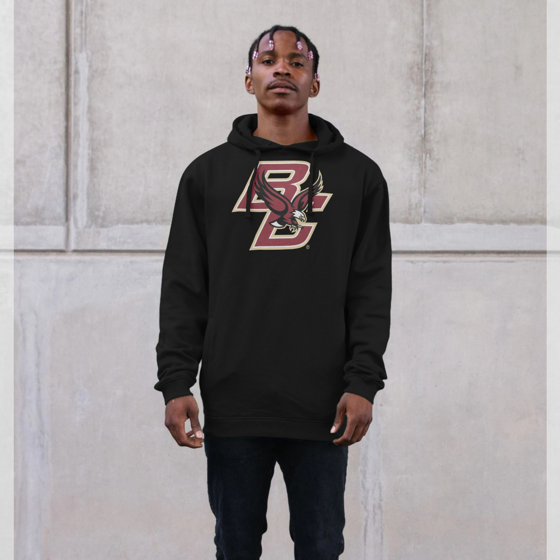 Boston College Eagle Black Hoodie