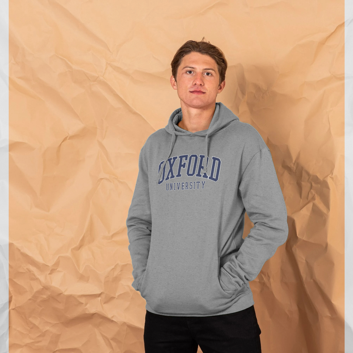 University Of Oxford  Heather Grey Hoodie