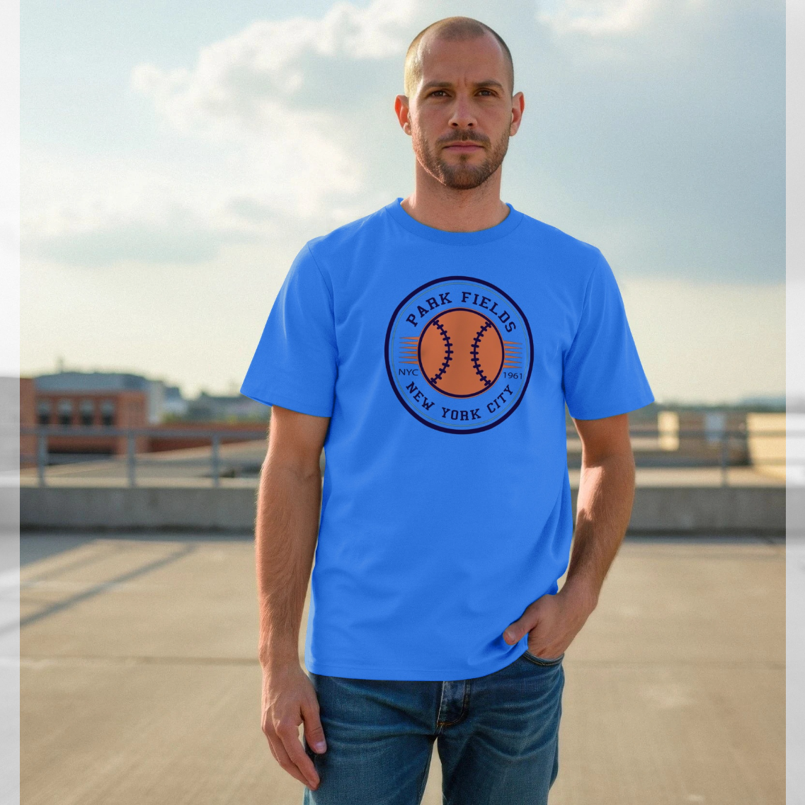 Park Fields New York City Graphic Blue T-Shirt