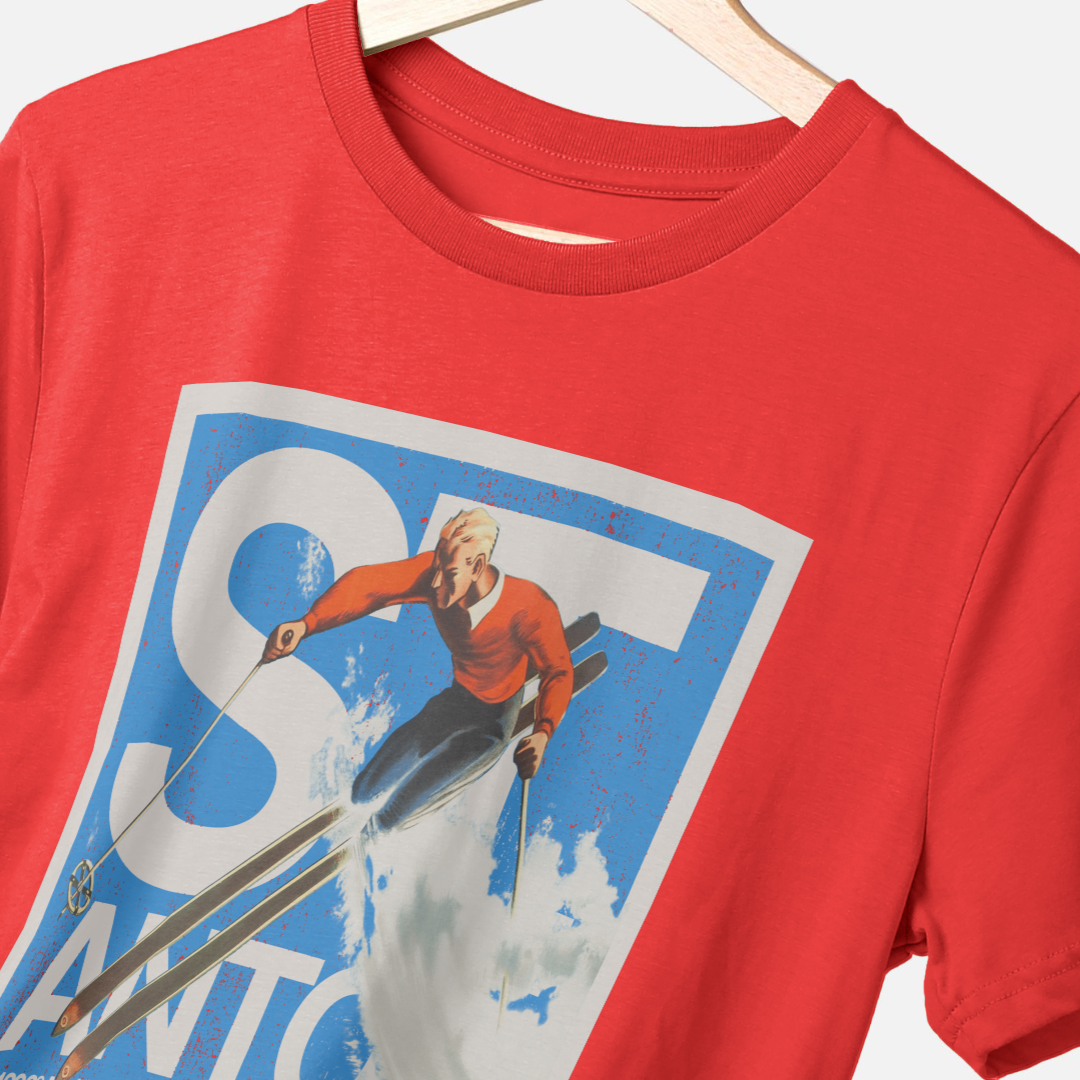 Pierce Archive St.Anton Graphic T-shirt Red