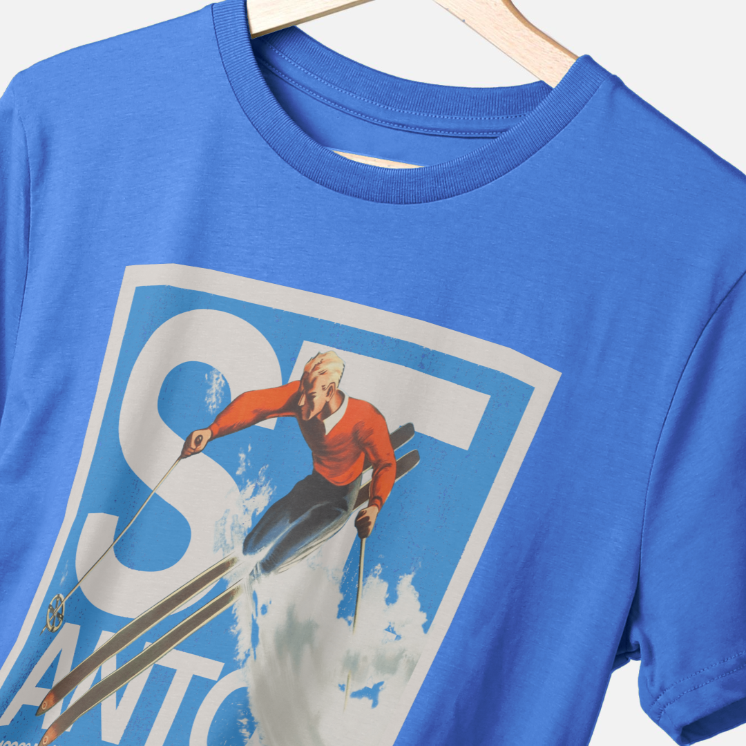 Pierce Archive St.Anton Graphic T-shirt Bright Blue