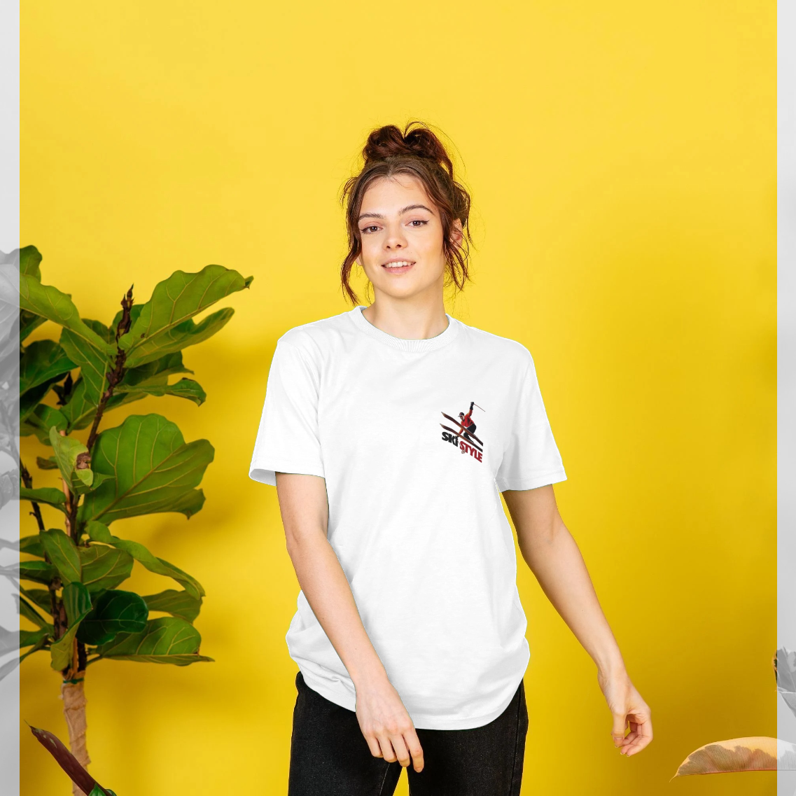 Pierce Archive Ski Style Graphic T-shirt White