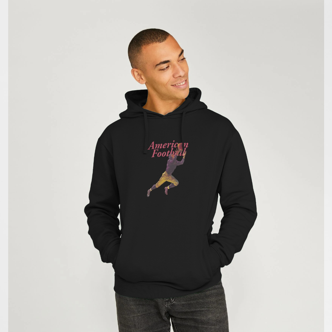 Pierce Archive American Football Black Hoodie