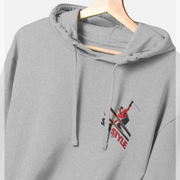 Pierce Archive Ski Style Graphic Hoodie Light Heather