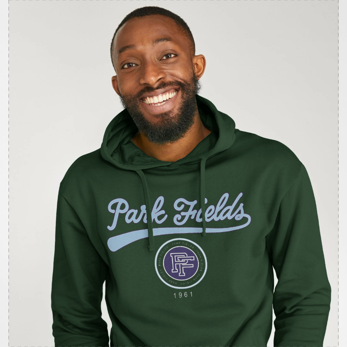 Park Fields Script Forest Green Hoodie