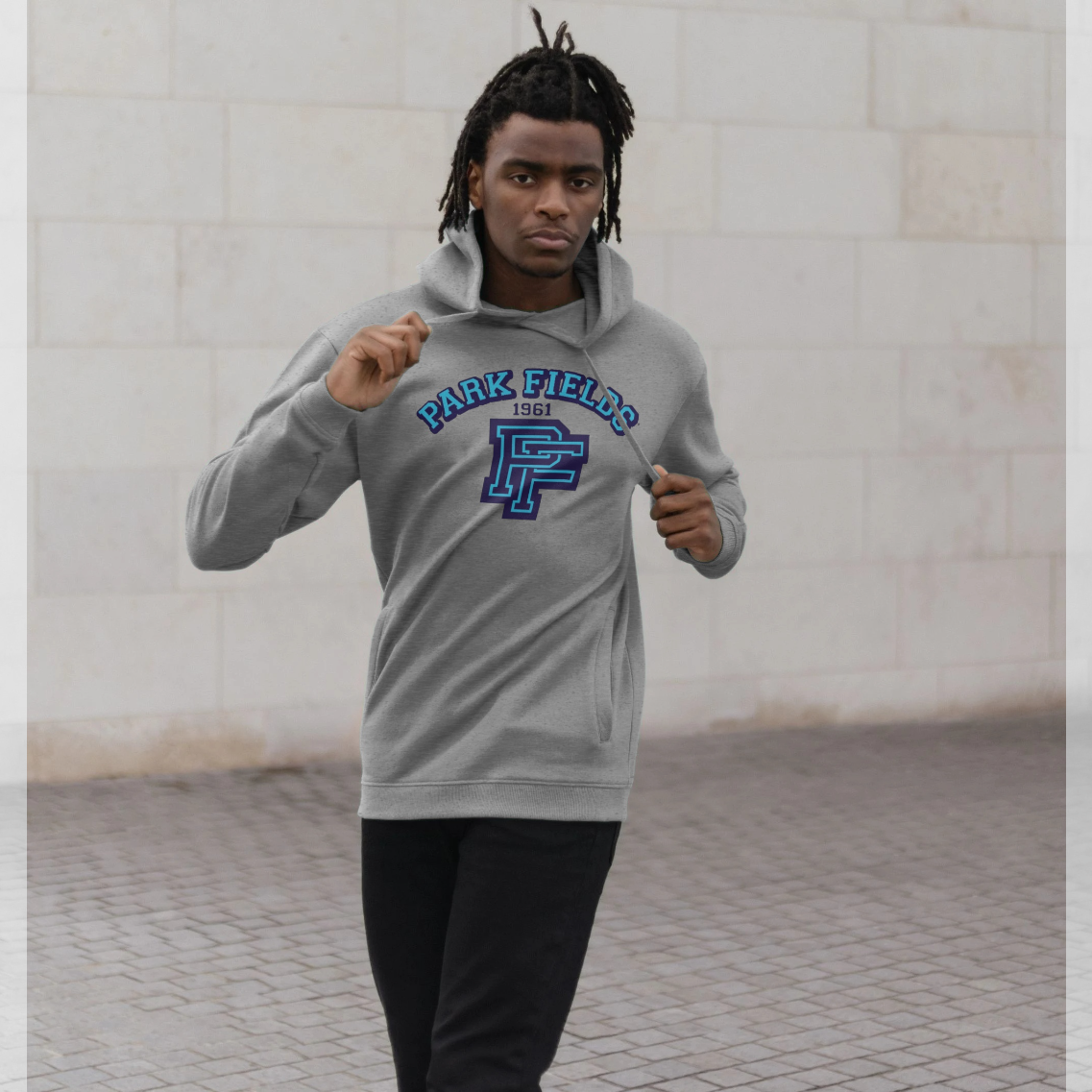 Park Fields Heather Grey Arch Hoodie
