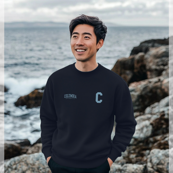 Navy Blue Printed Sweater