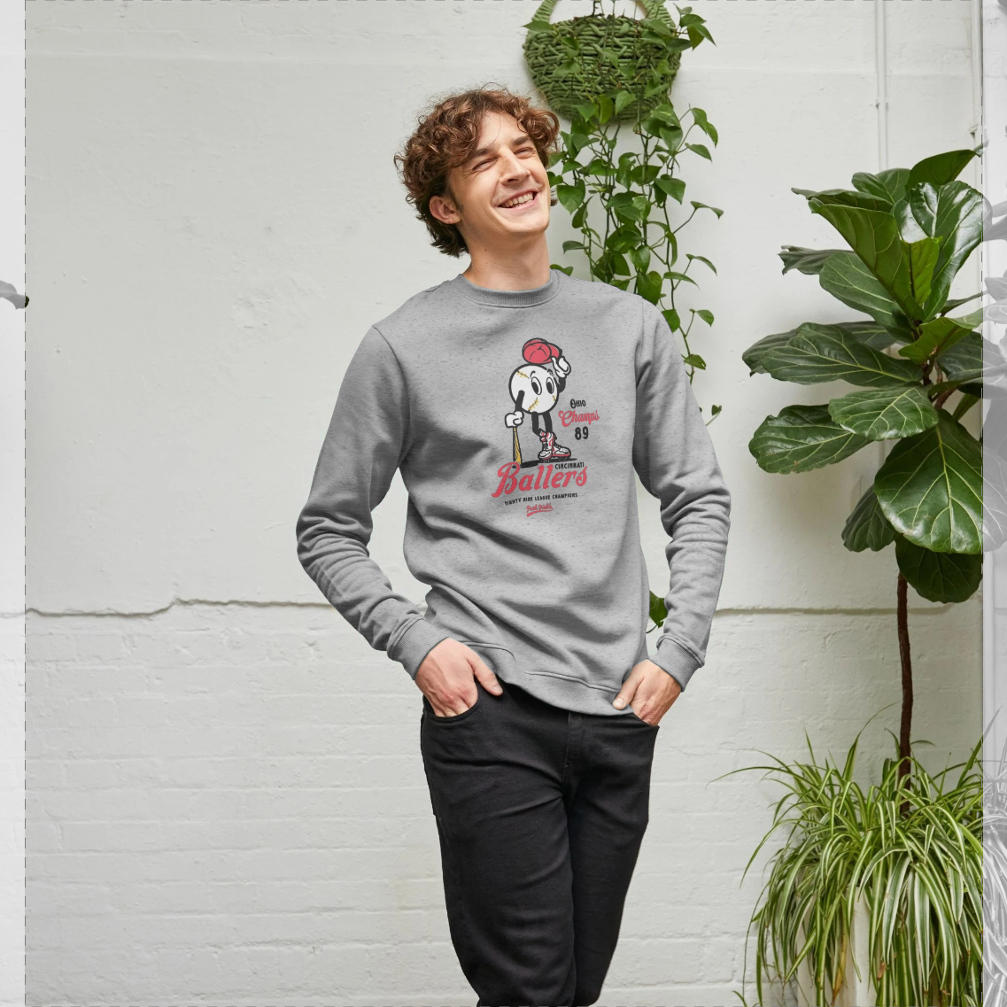 Light Heather Printed Sweater