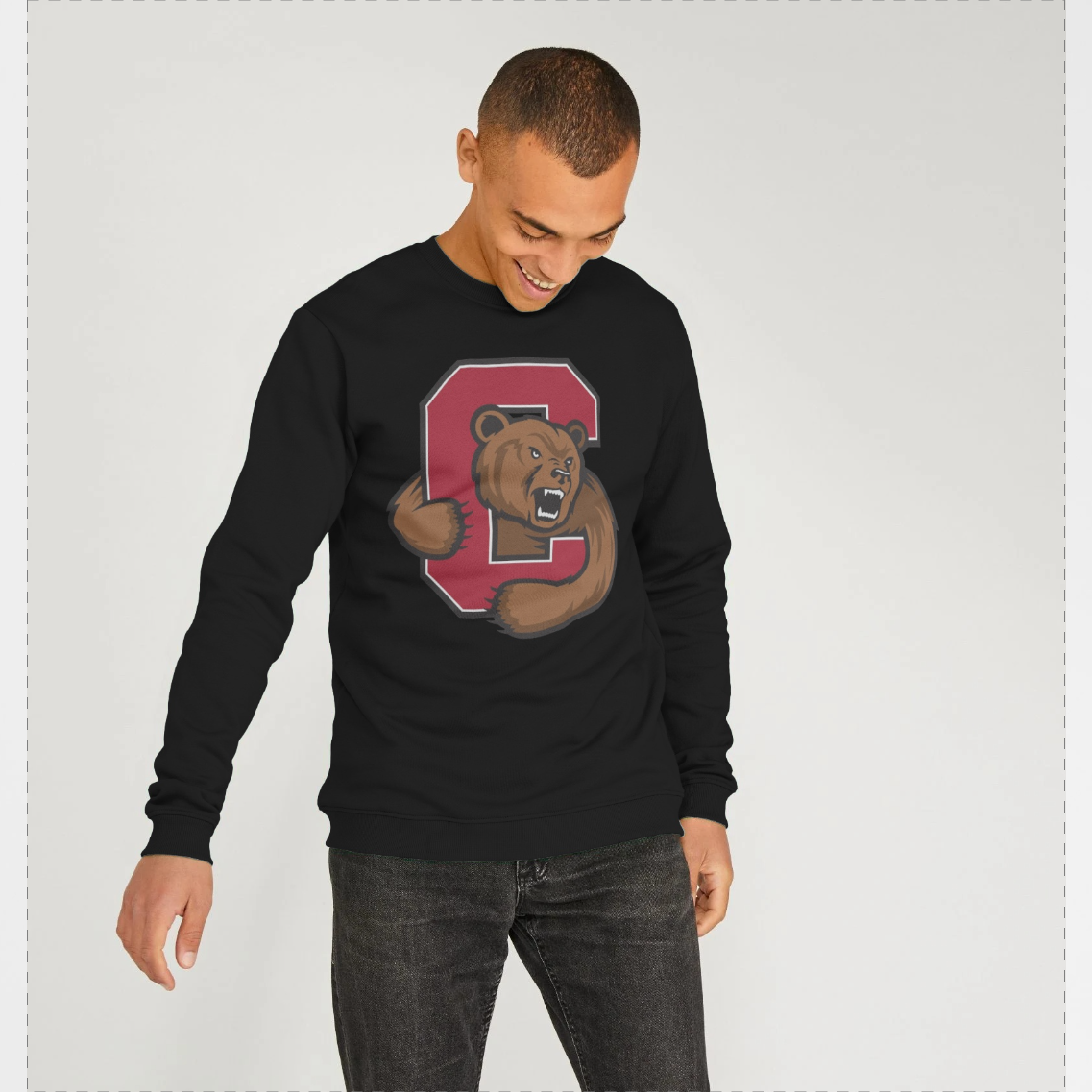 Black Printed Sweater