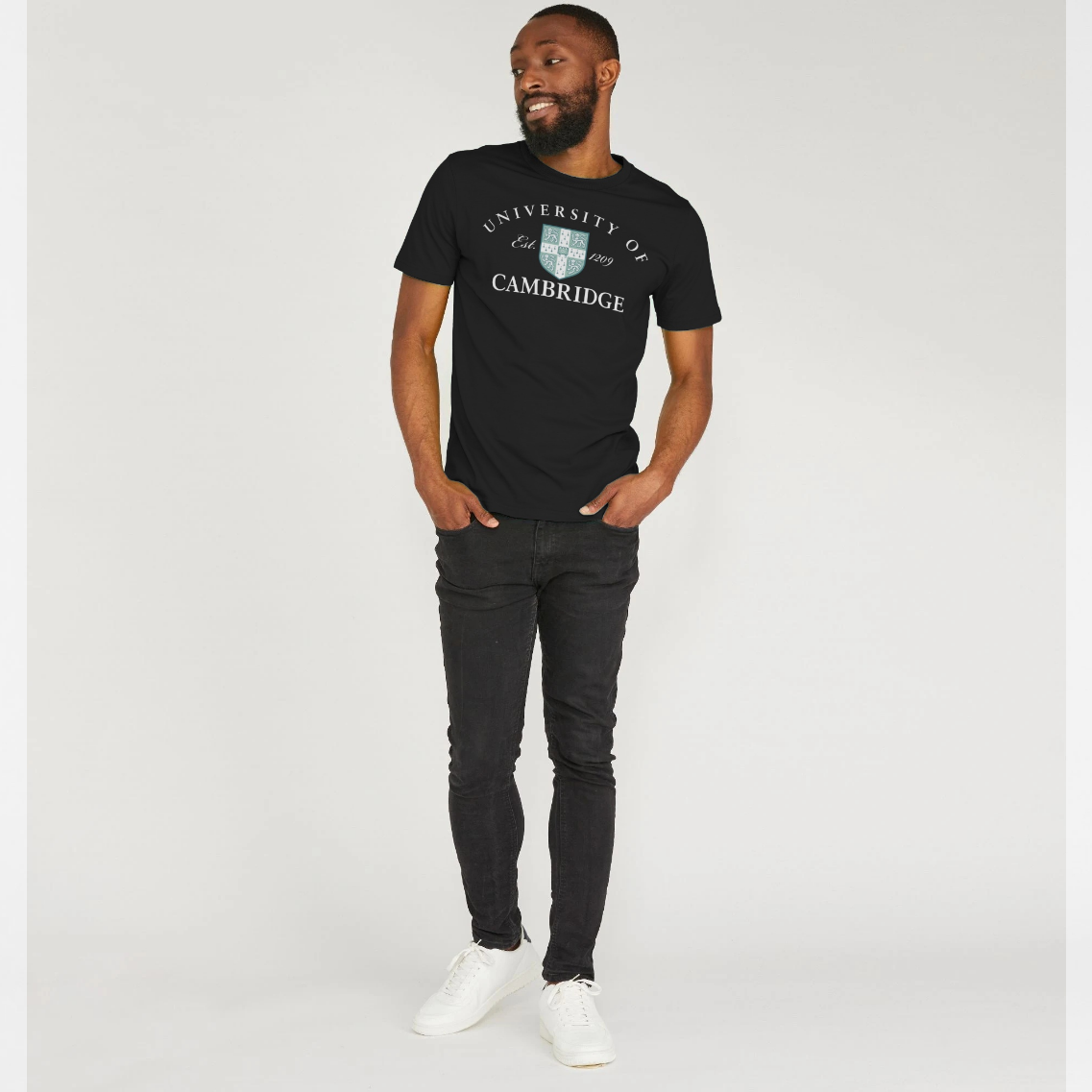 University Of Cambridge Est 1209 Black T-Shirt