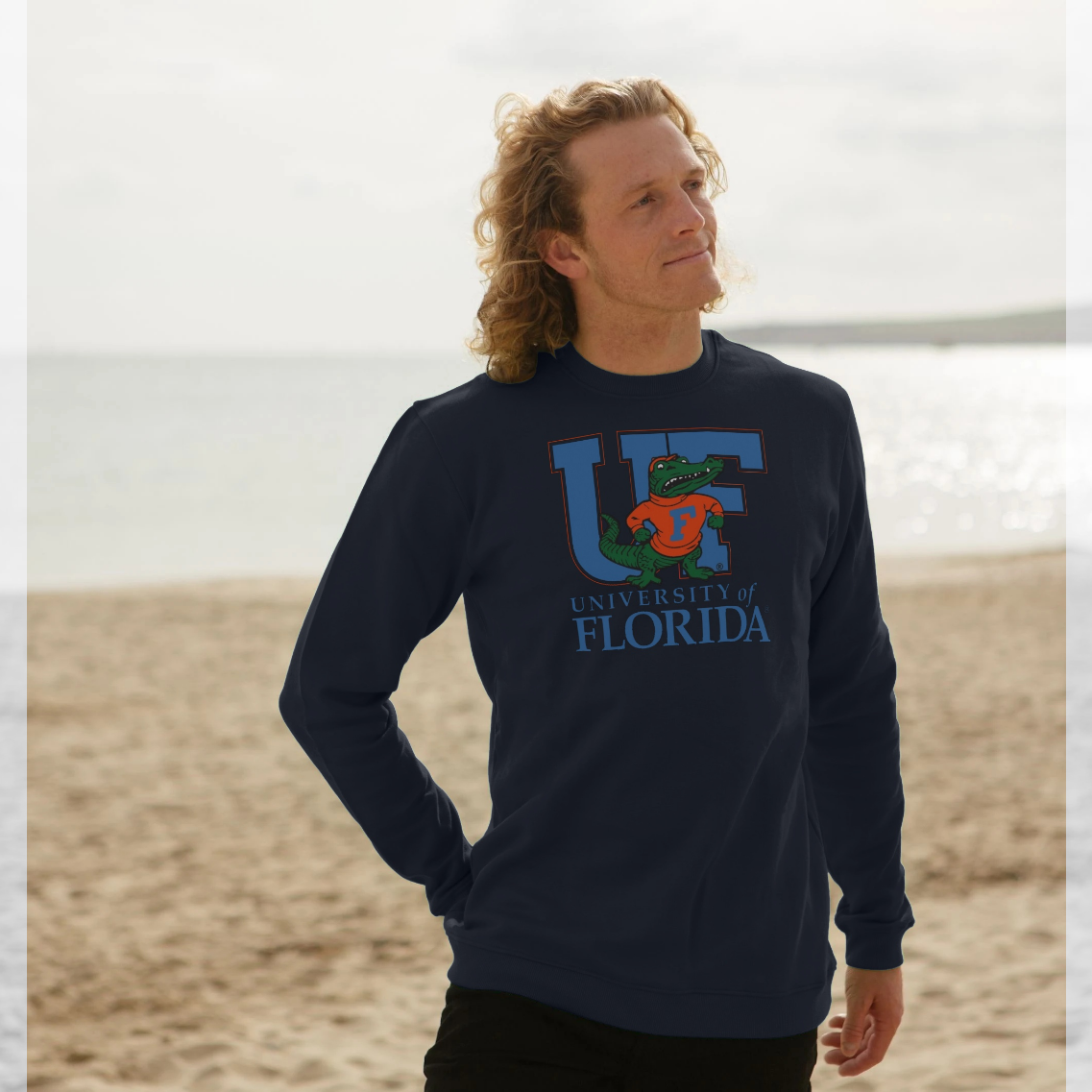 Navy Blue Printed Sweater