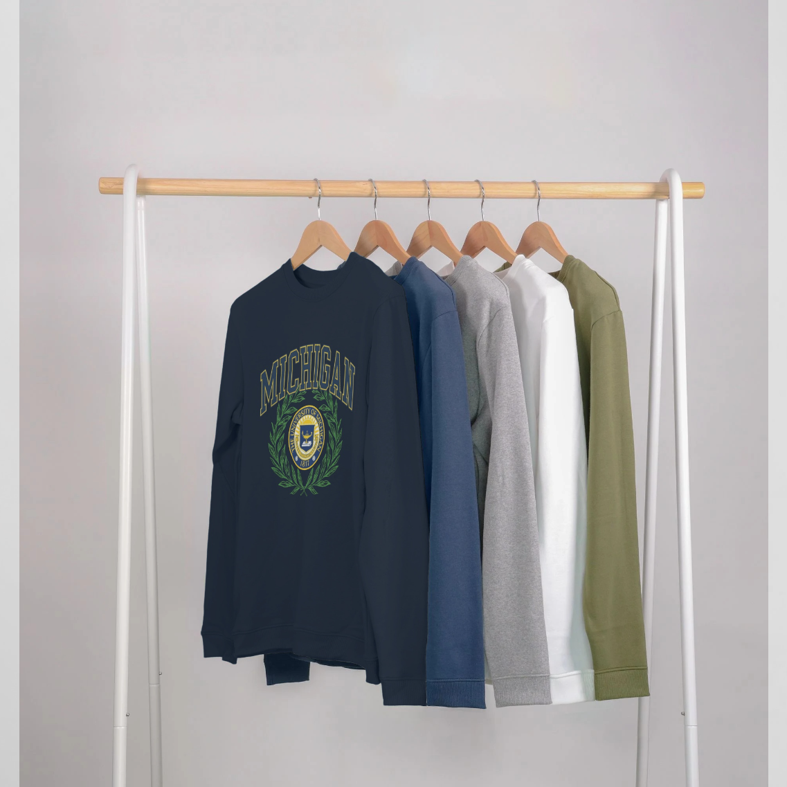 Michigan Emblem Navy Sweatshirt