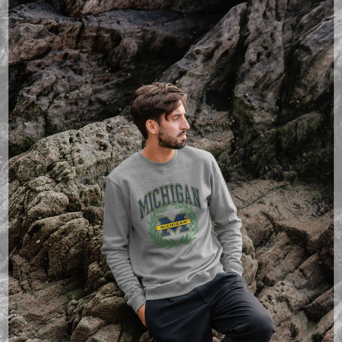 Light Heather Printed Sweater