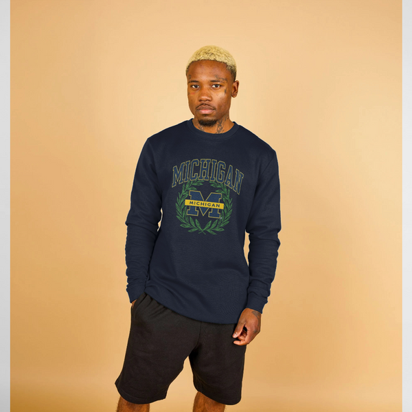 Navy Blue Printed Sweater