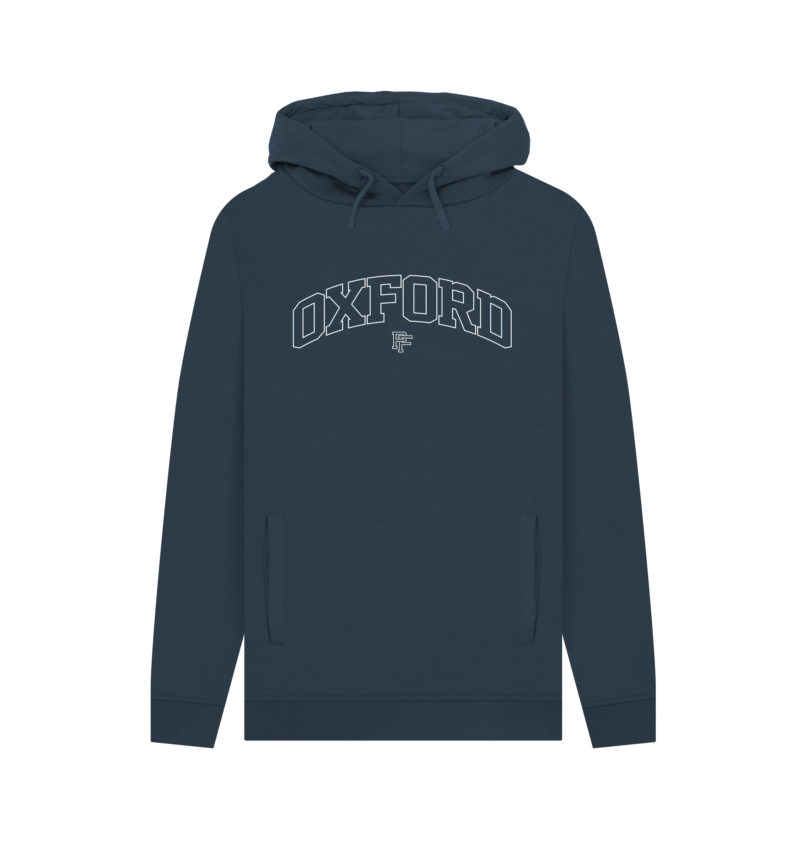 Navy Printed Hoody Front