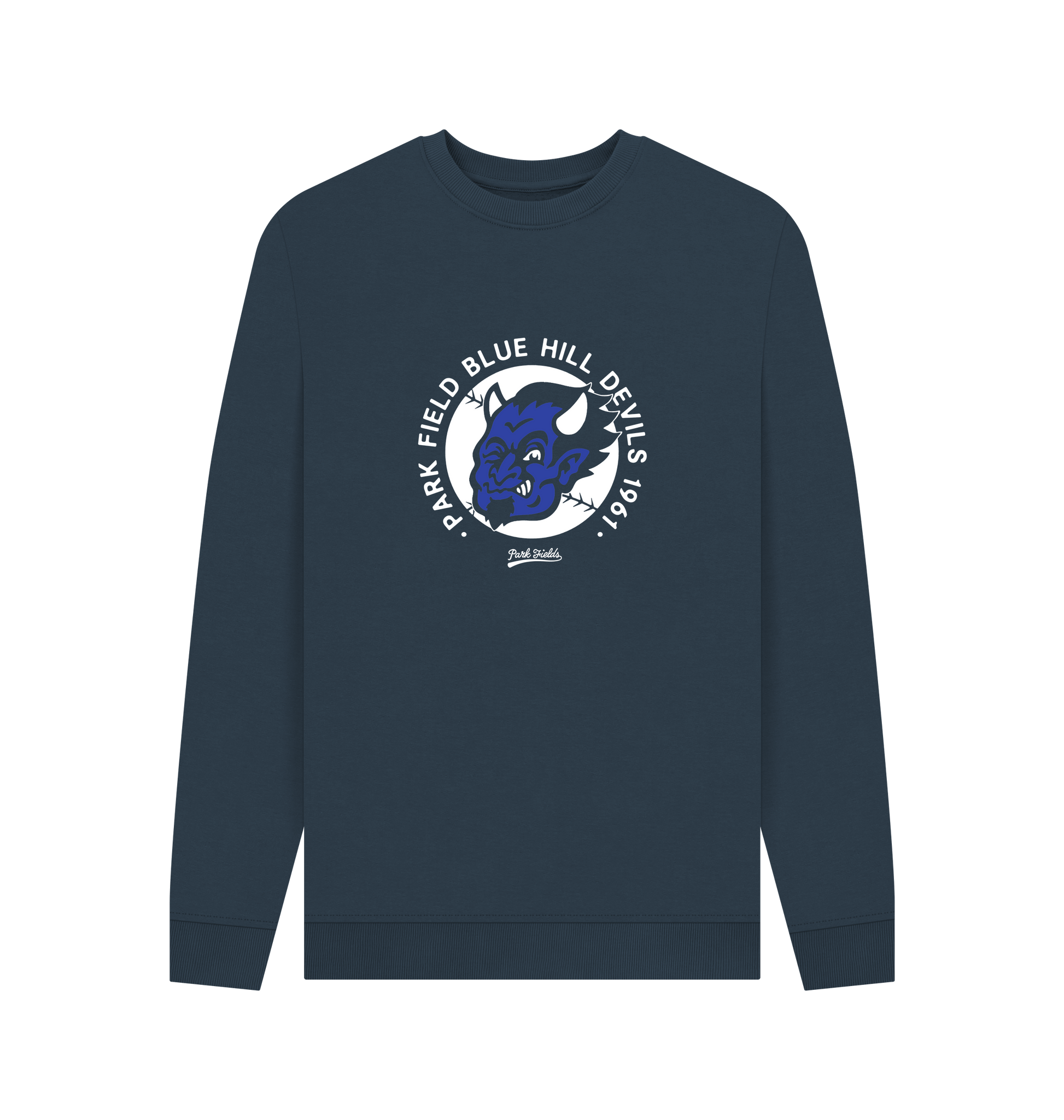 Navy Blue Printed Sweater