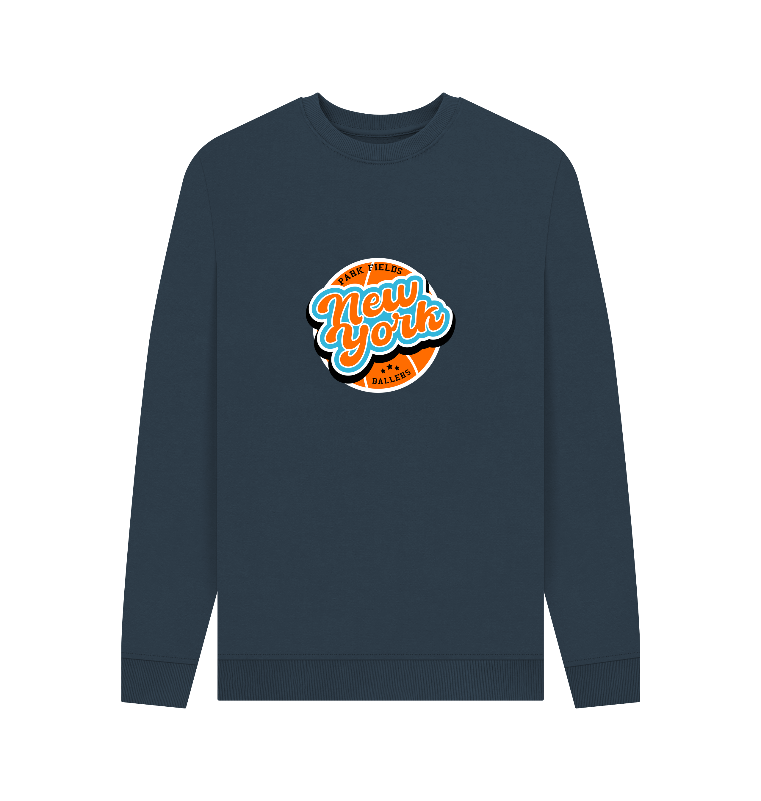 Navy Blue Printed Sweater