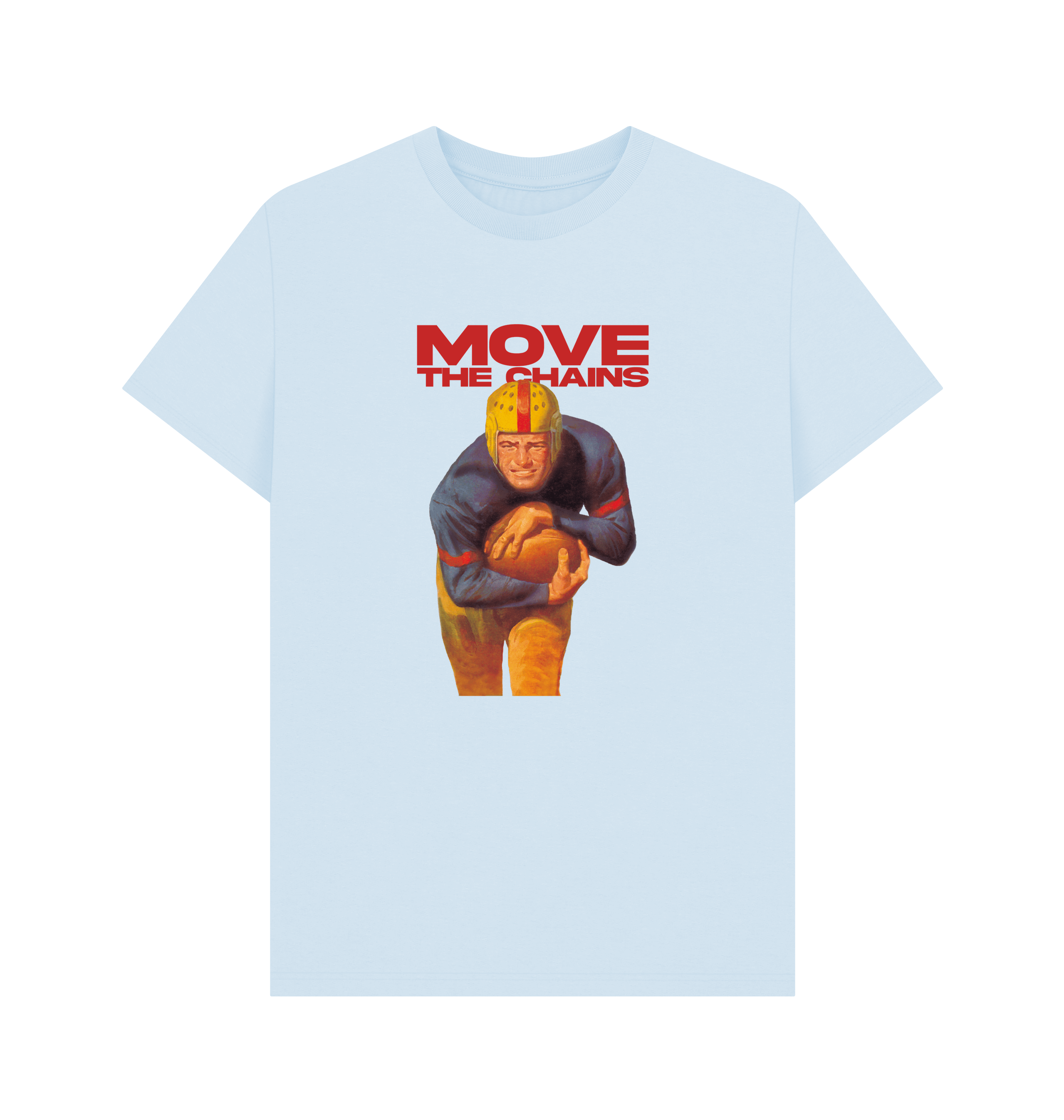 Sky Blue Printed T-shirt Front