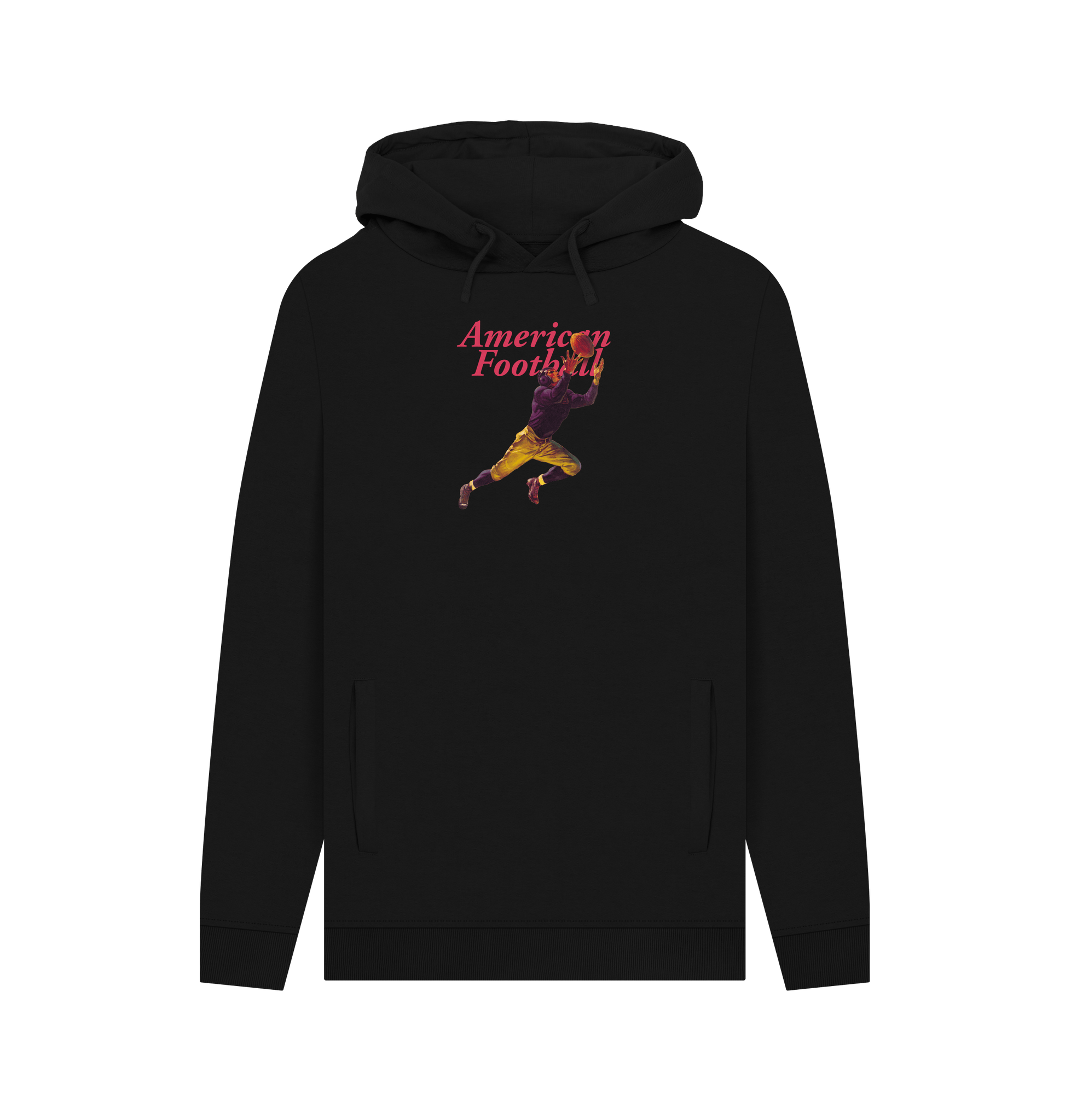 Black Printed Hoody Front