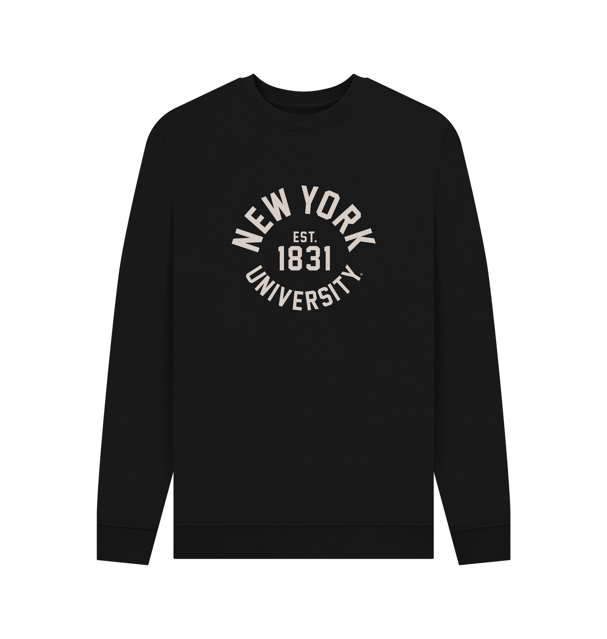 Black Printed Sweater Front