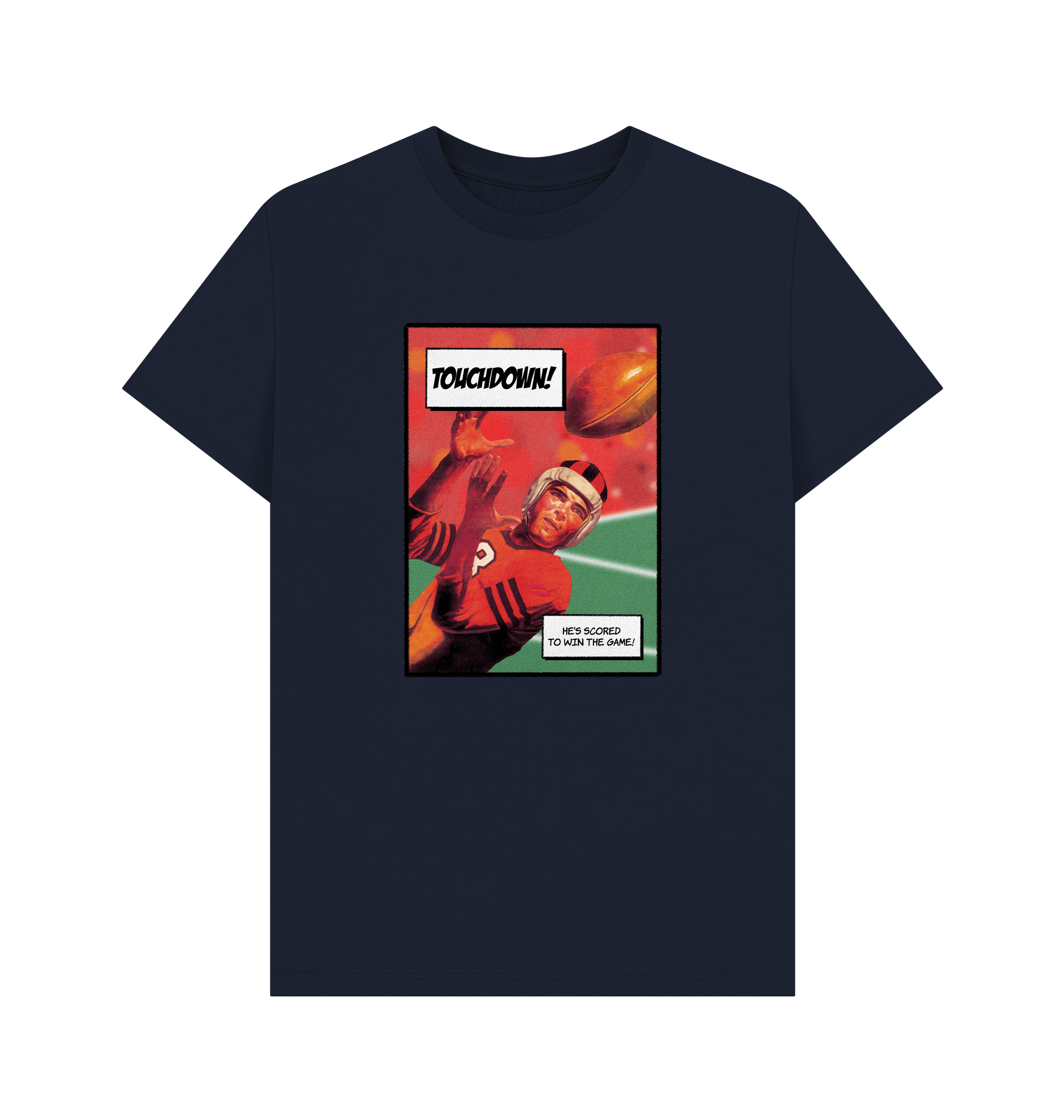 Navy Blue Printed T-shirt Front