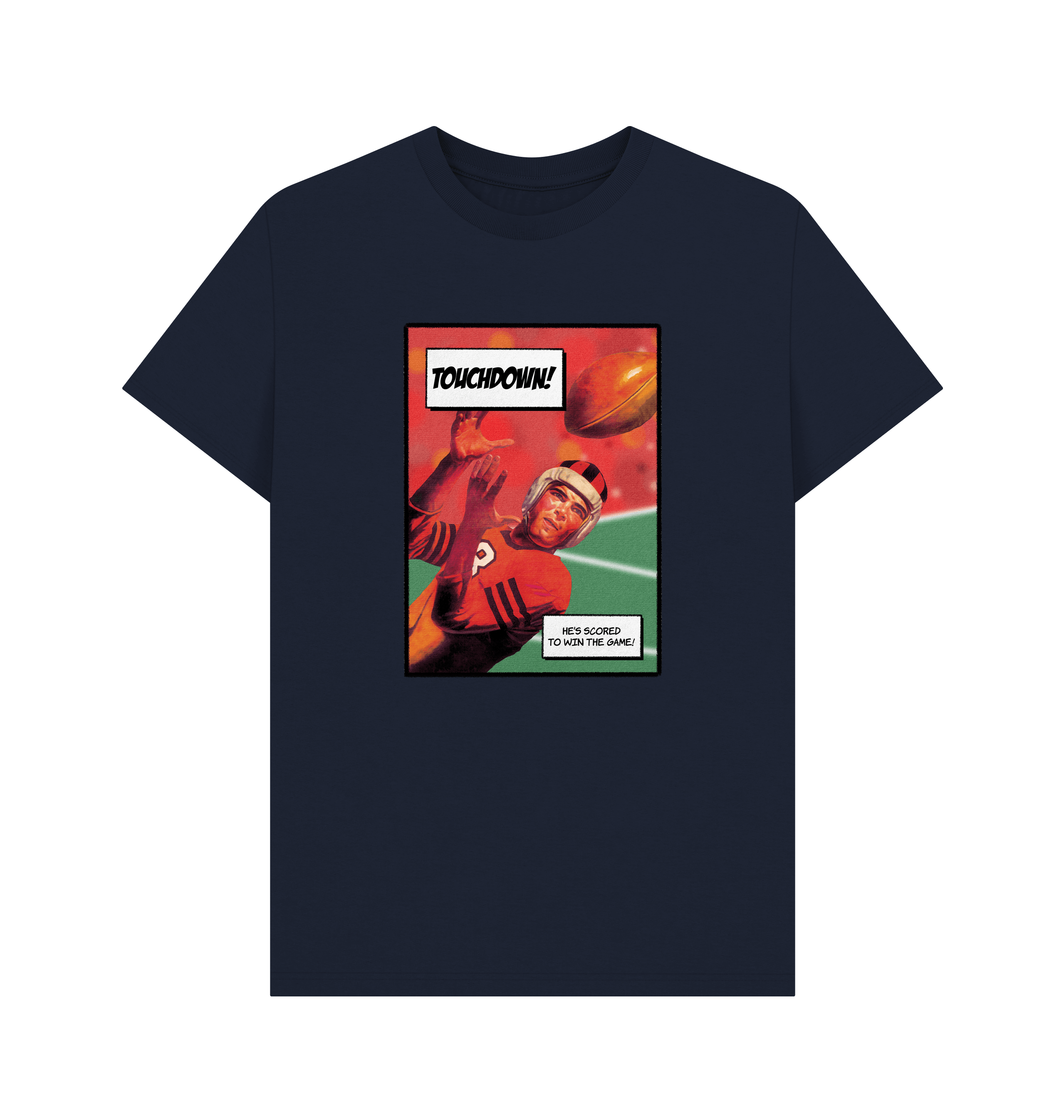 Navy Blue Printed T-shirt Front