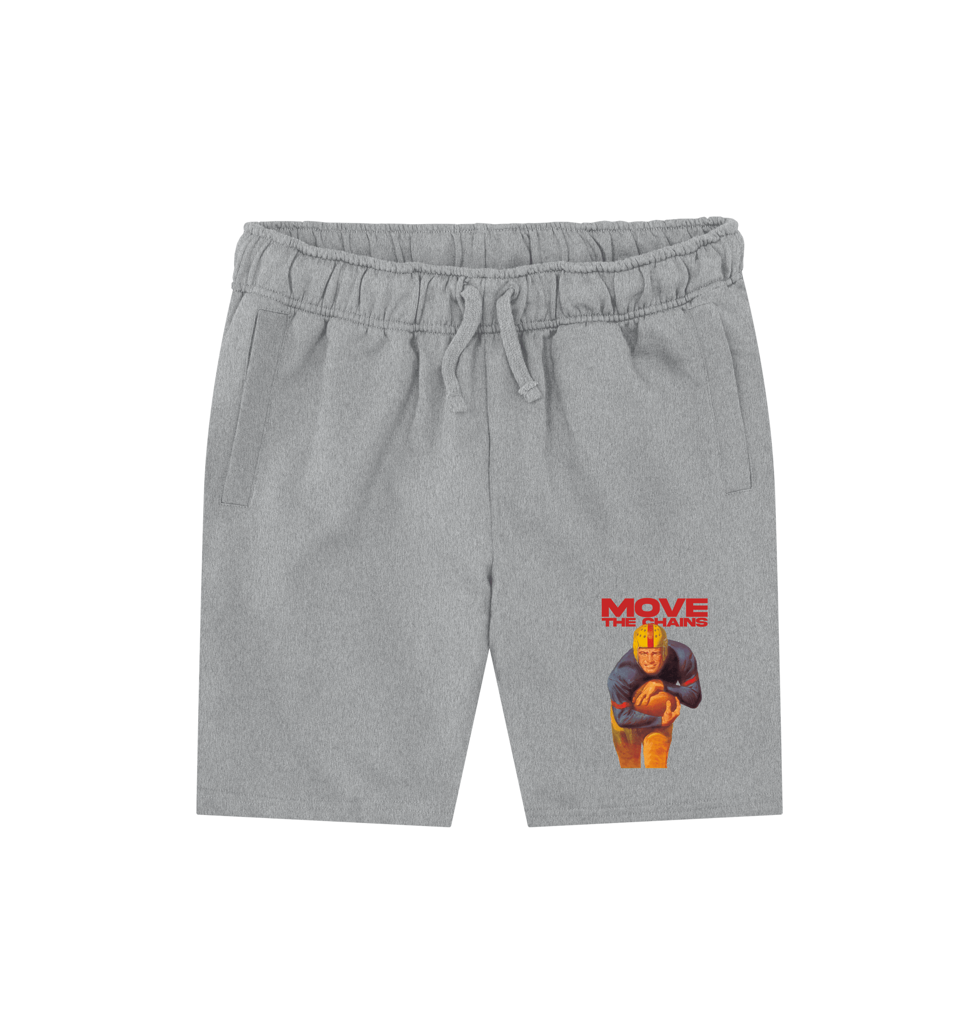 Athletic Grey Printed Mens Shorts Front