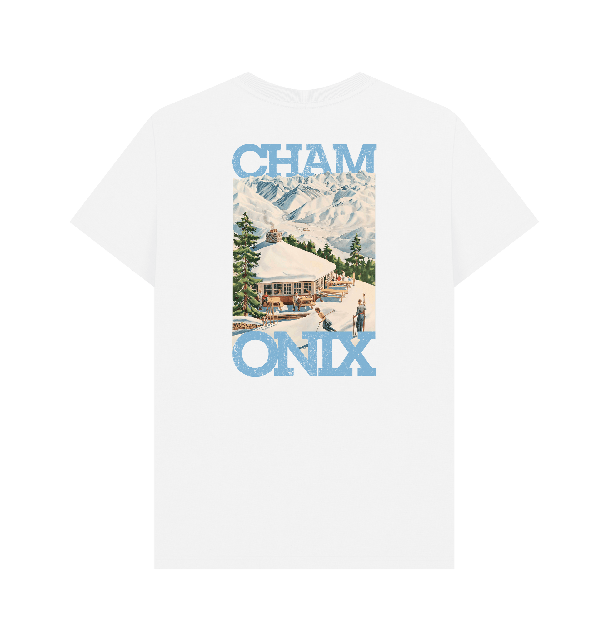 White Printed T-shirt Back