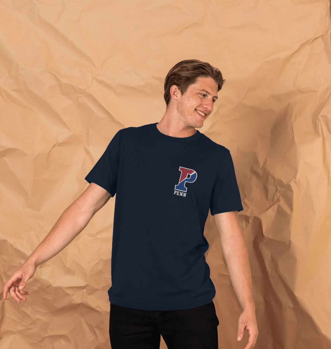 Navy Blue Printed T-shirt