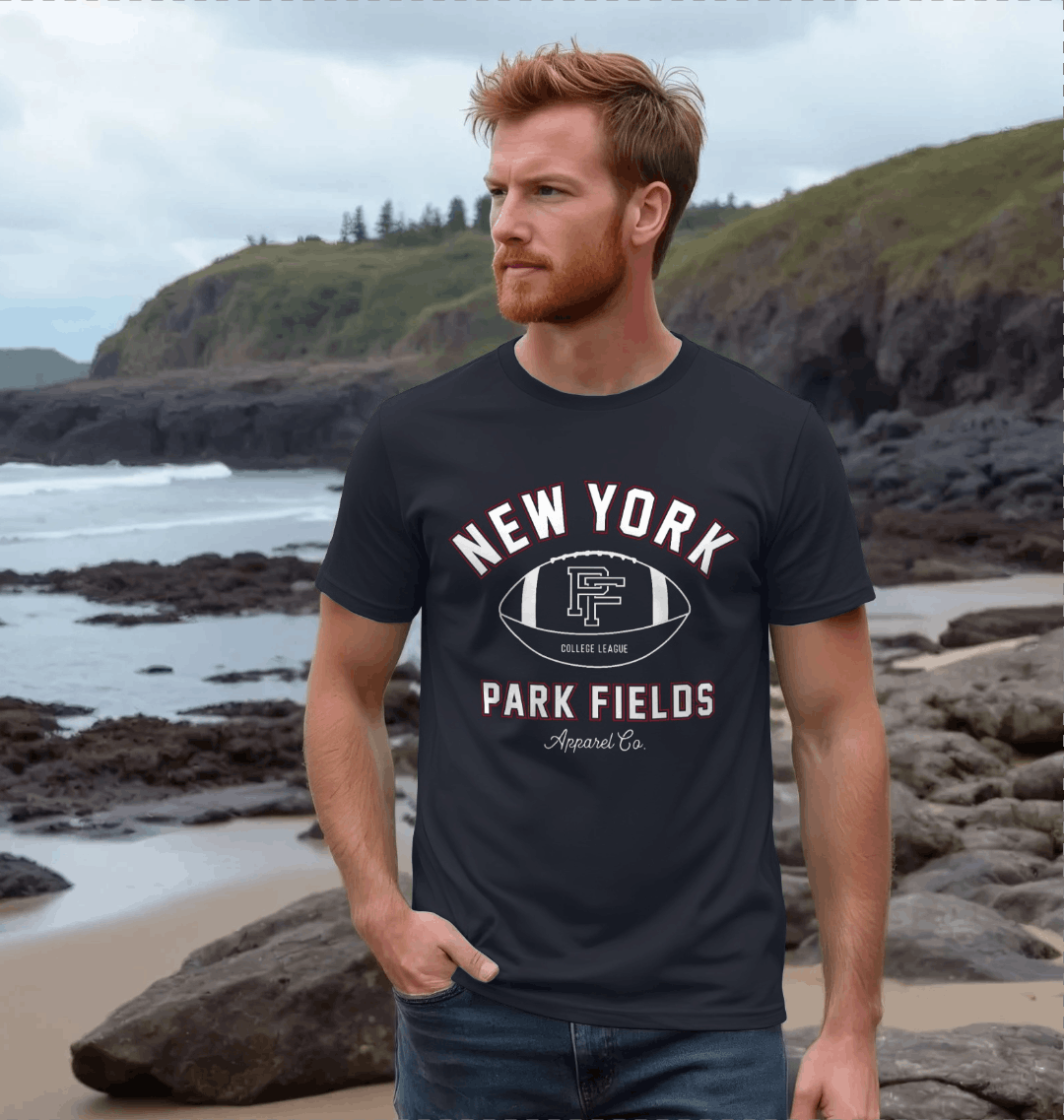 Navy Blue Printed T-shirt
