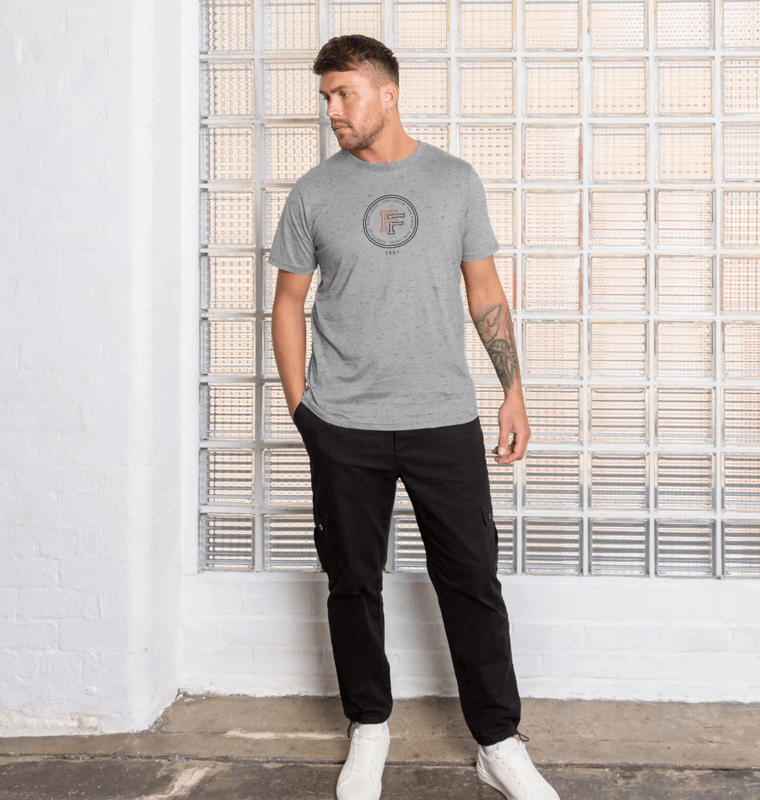 Athletic Grey Printed T-shirt
