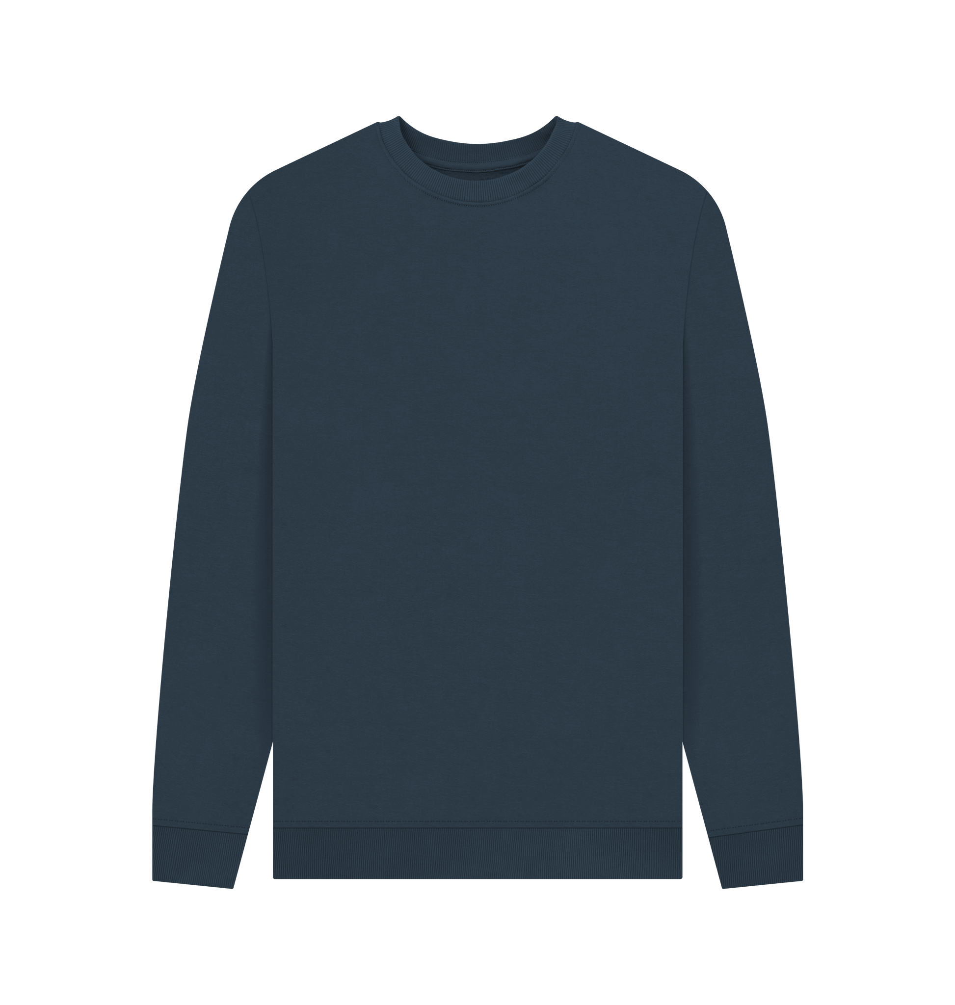 Navy Blue Printed Sweater Front