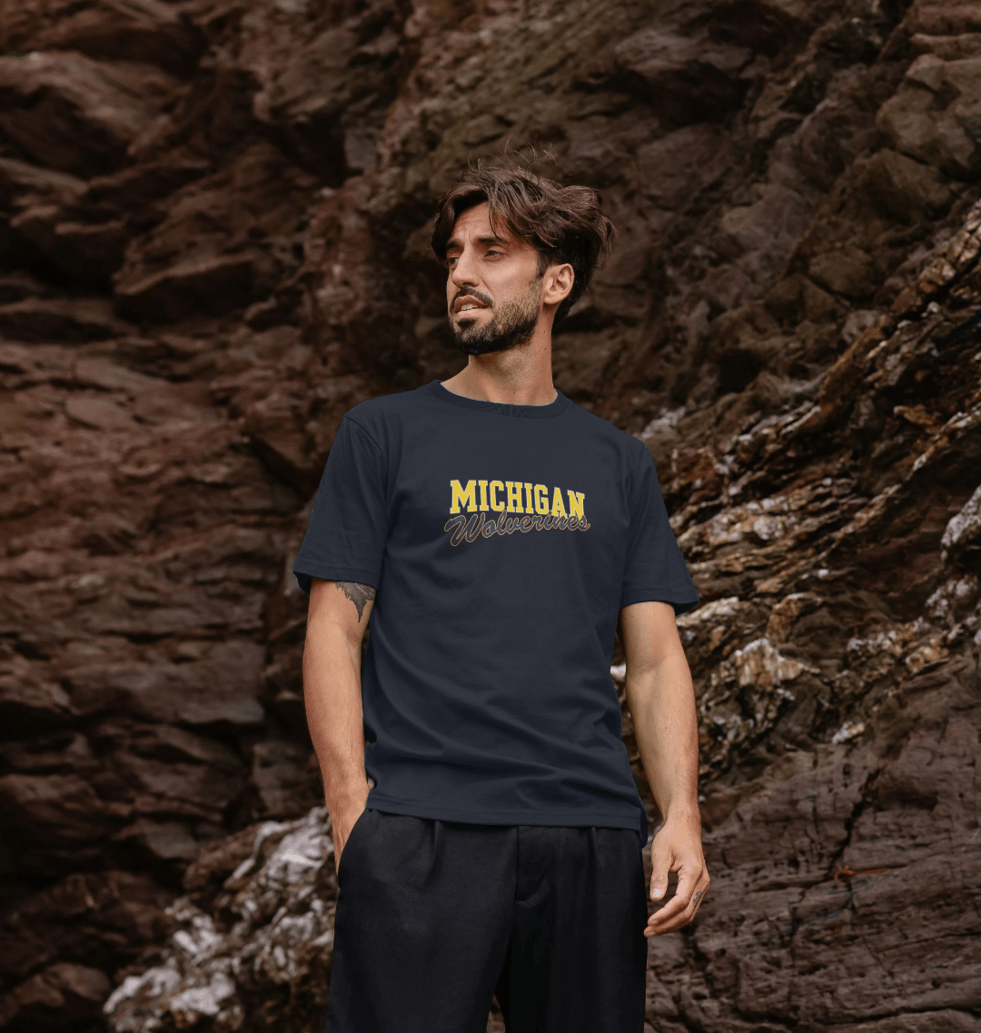Navy Blue Printed T-shirt