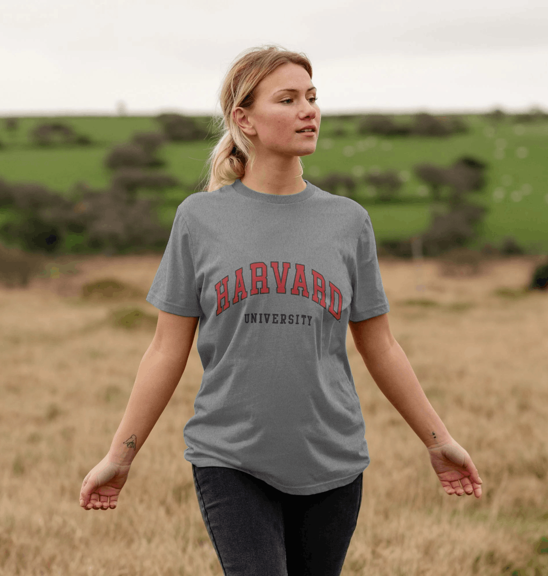 Athletic Grey Printed T-shirt