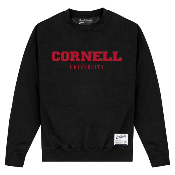 Cornell University Script Black Sweatshirt