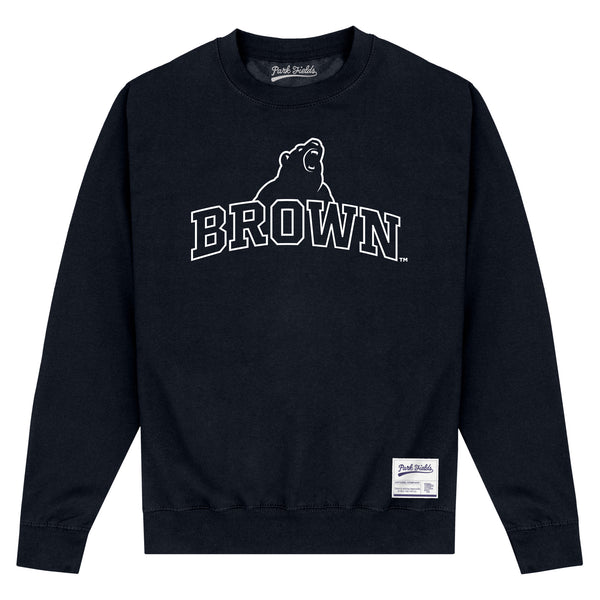 Brown University Bear Outline Sweatshirt - Black