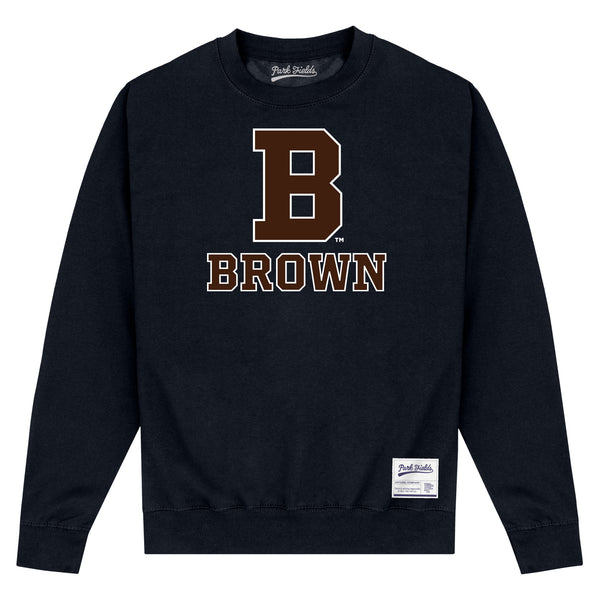 Brown University Initial Sweatshirt- Black