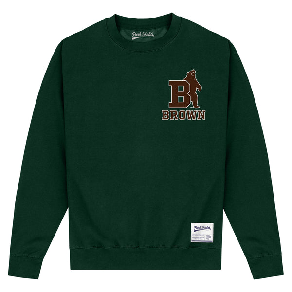 Brown University Small Initial Sweatshirt - Forest Green