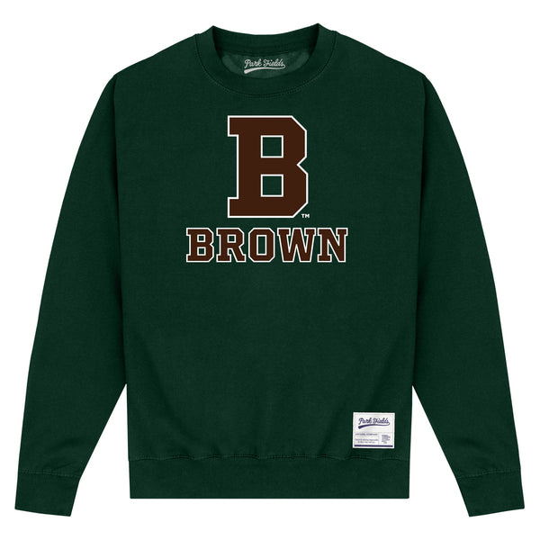 Brown University Initial Sweatshirt - Forest Green