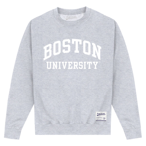 Boston University Script Heather Grey Sweatshirt