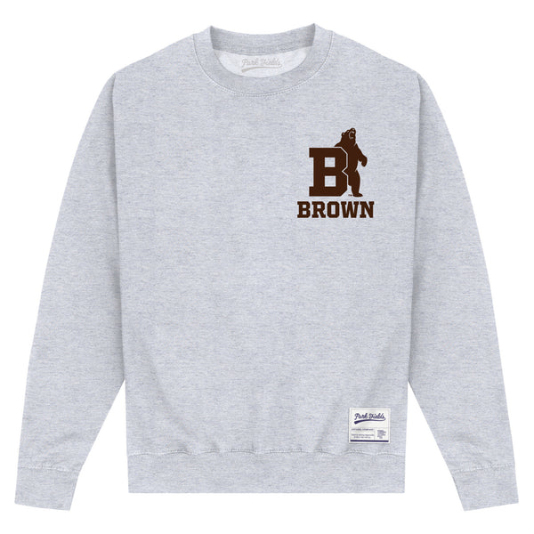 Brown University Small Initial Sweatshirt - Heather Grey
