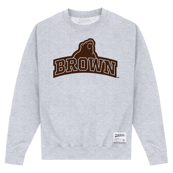Brown University Bear Outline Sweatshirt - Heather Grey
