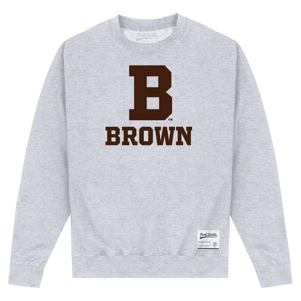 Brown University Initial Sweatshirt - Heather Grey