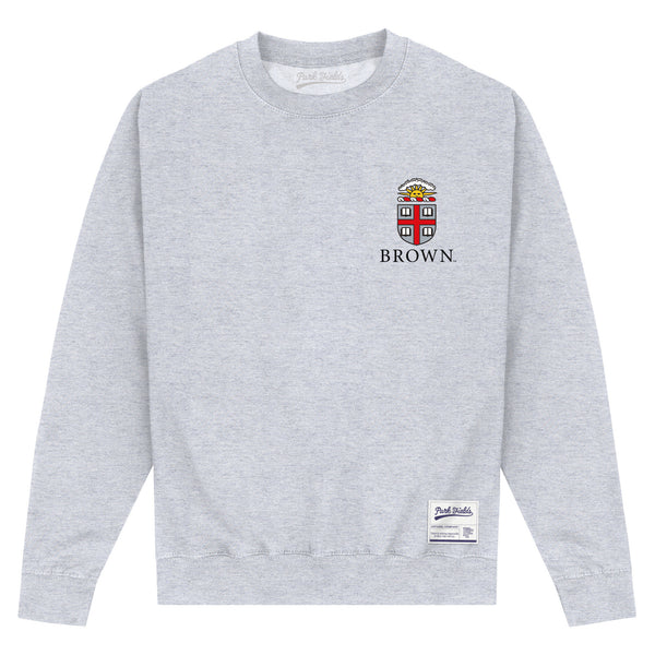 Brown University Emblem Sweatshirt - Heather Grey