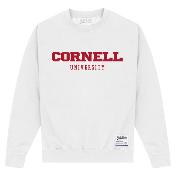 Cornell University Script White Sweatshirt