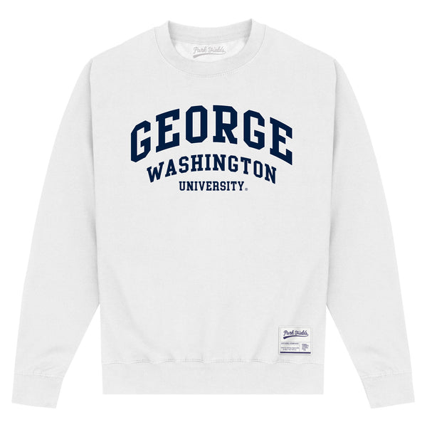 George Washington University Script White Sweatshirt