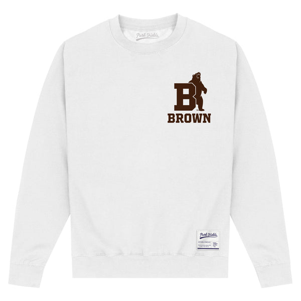 Brown University Small Initial Sweatshirt - White