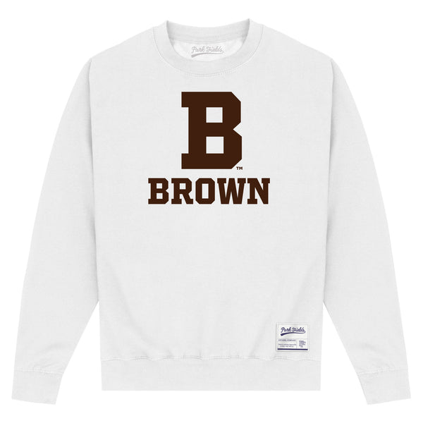 Brown University Initial Sweatshirt - White