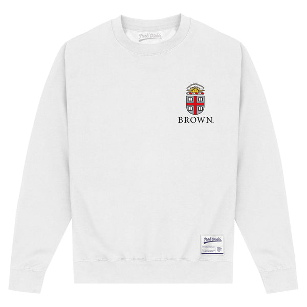 Brown University Emblem Sweatshirt - White